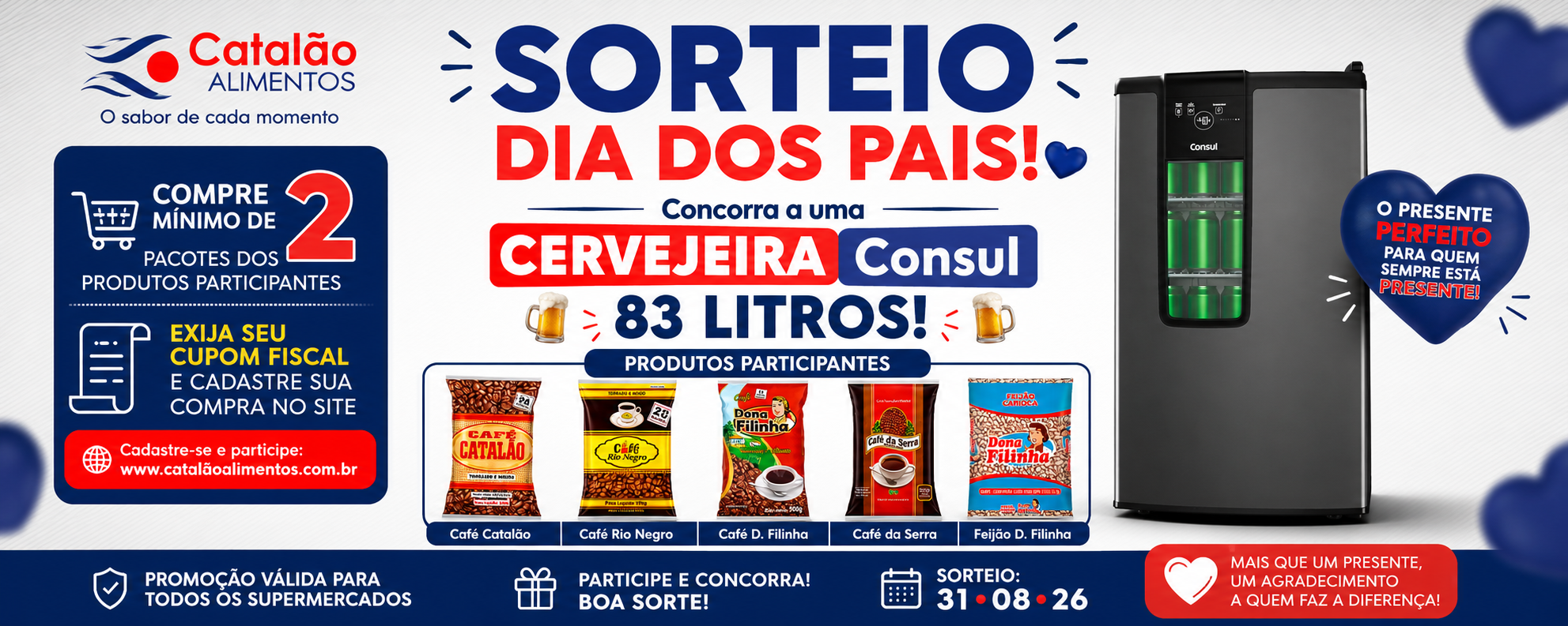 Arte do Sorteio Dia dos Pais Catalão Alimentos